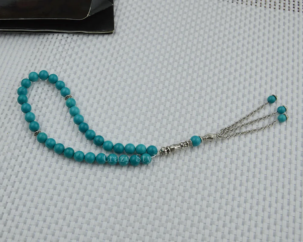 2020 New Arrival !!! Vintage Turquoises Islamic musilm 33 prayer beads tashih Rosary Misbaha by 100% Original | Украшения и