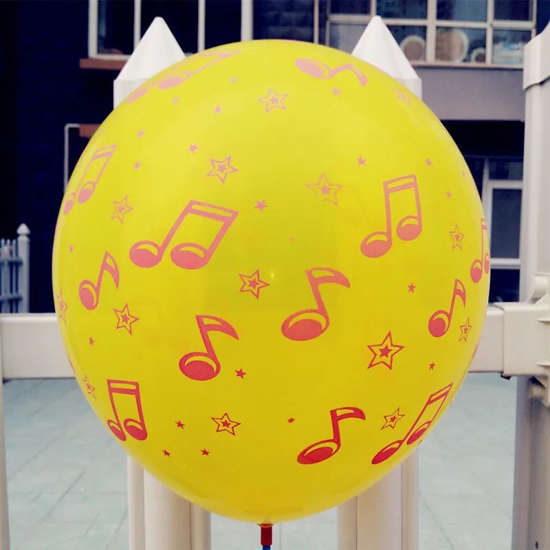 

12 inch latex 8th/16th music note latex balloons in event ,baby room party decoration music note balloon self sealing Globos