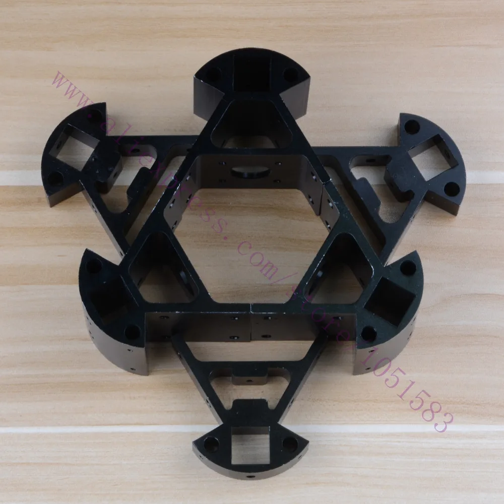 Черный мини угловой фитинг RepRap Delta Kossel рамка с креплением из сплава нижняя