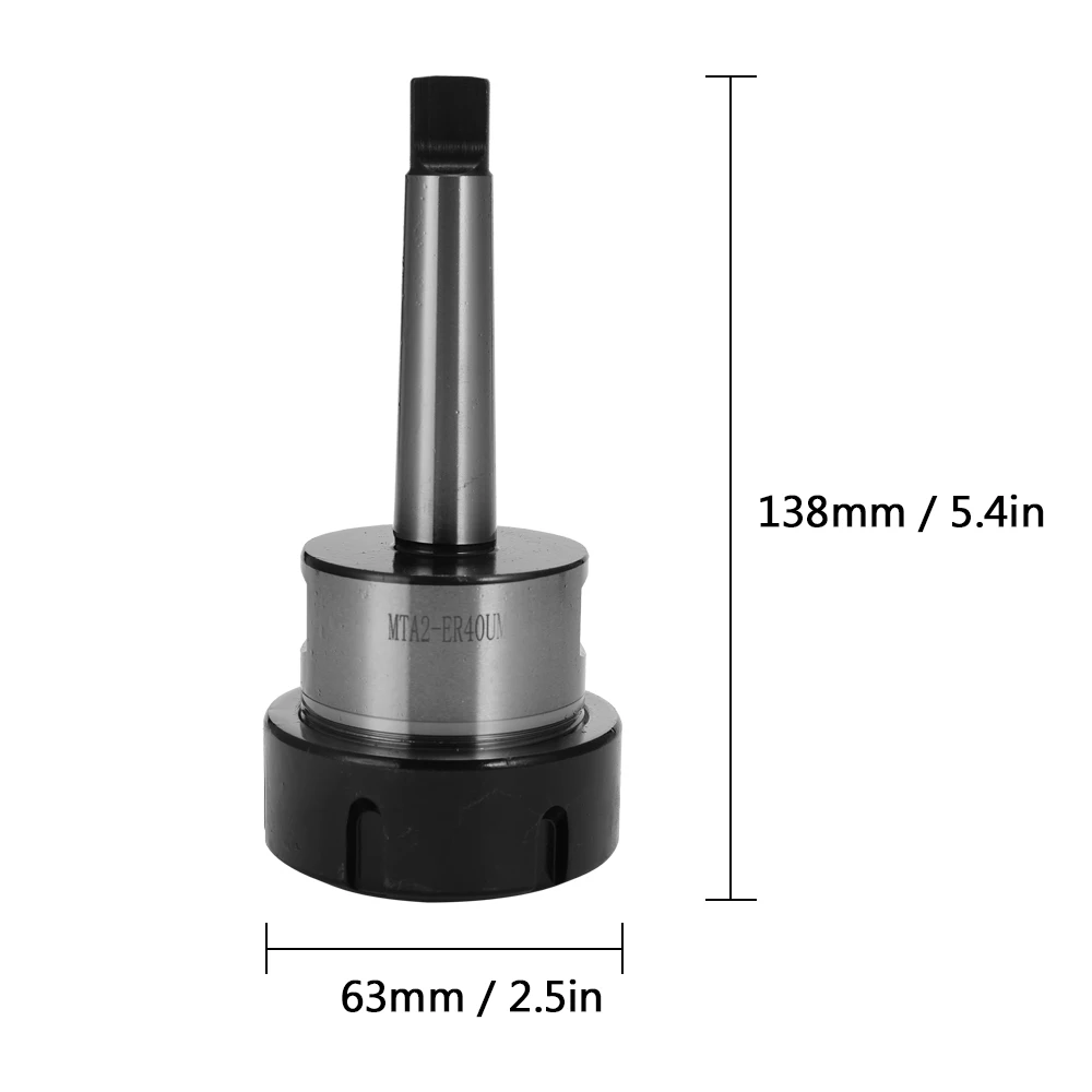 MTA2-ER40UM CNC Lathe Milling Steel Material Collet Chuck Holder Morse Taper Shank Tool Carbon High Accuracy | Инструменты