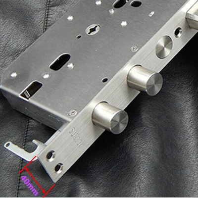 Cover width 40mm 304 Корпус из нержавеющей стали с большим замком, двойной, быстрый, шесть, со страховкой, вверх-вниз, шатун, усиленный, универсальный, с отпечатком пальца, с замком - Цвет: Cover width 40mm