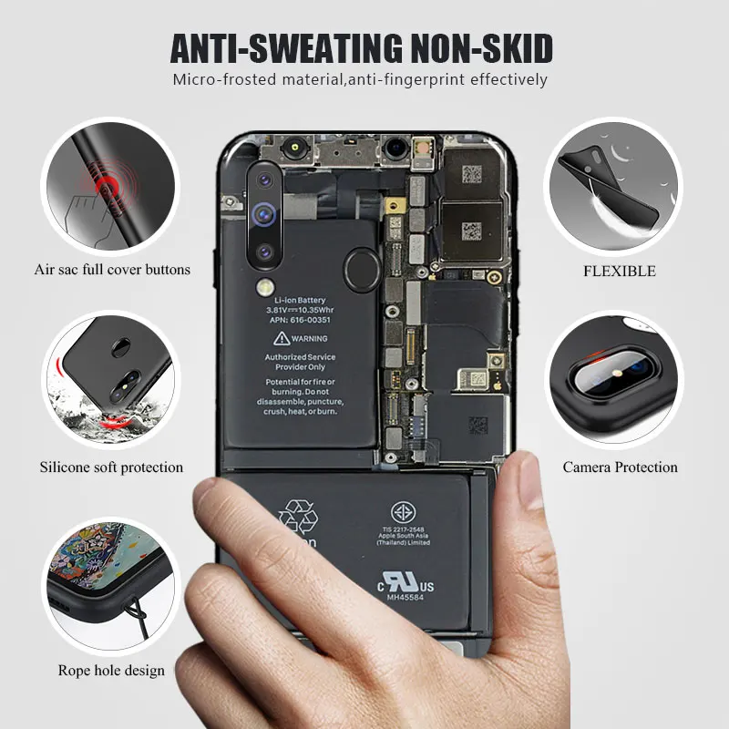 Модный крутой чехол для Samsung a40 a60 a70 Мягкая силиконовая задняя крышка из ТПУ