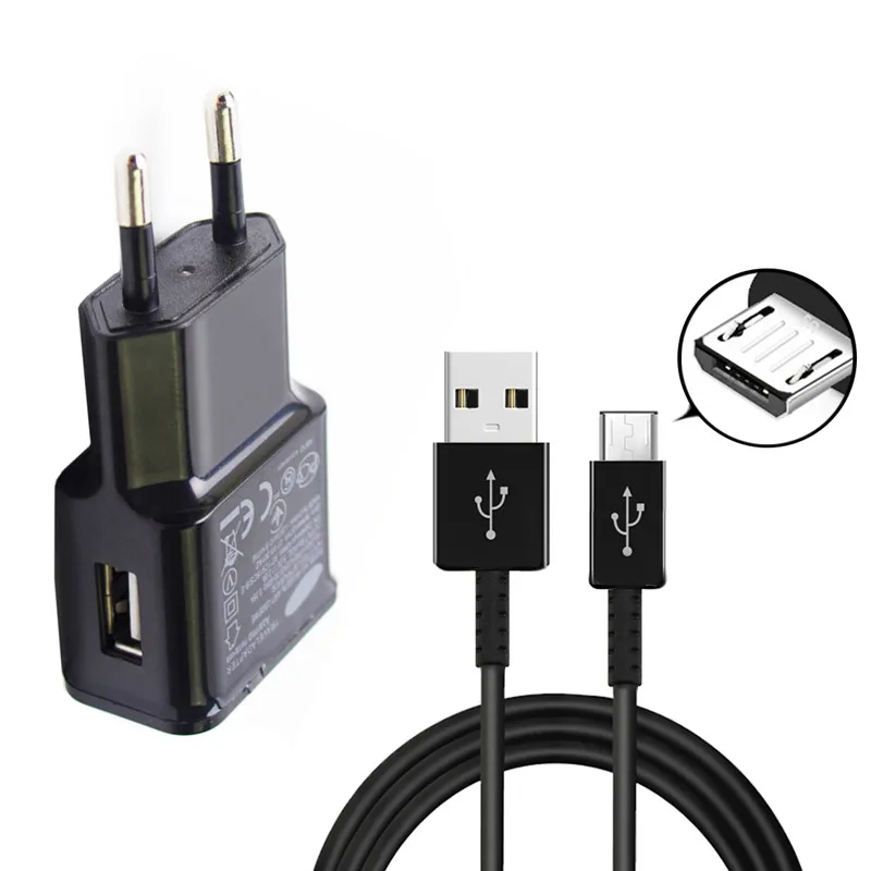 Micro USB кабель EU зарядное устройство адаптер для путешествий Зарядка Sony LG Huawei Xiaomi