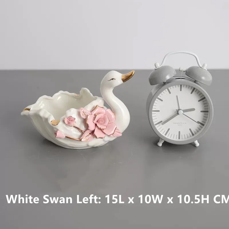 White Swan Left Европейский Креативный Лебедь пепельница аксессуары пепельница домашний декор пепельница для сигарет керамическая пепельница подарки - Цвет: White Swan Left