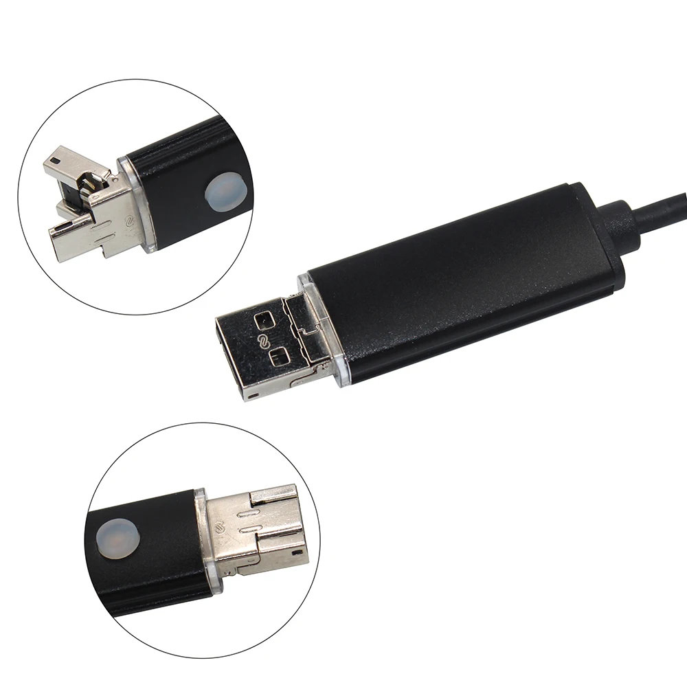 6 LED мини камера для мобильного телефона Mirco эндоскоп USB Android телефон 2 м HD 480p