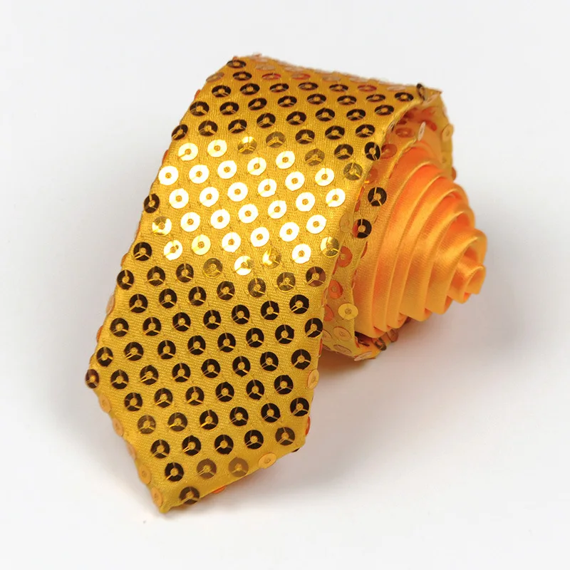 Галстук с пайетками 5 см галстук для магических шоу узких свадебных церемоний