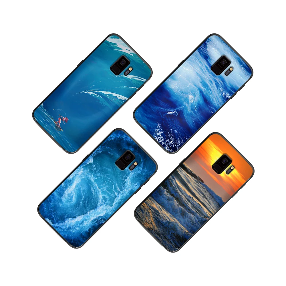 Очаровательный голубой морской мягкий чехол для телефона Samsung Galaxy S6 S7 S8 S9 S10e Plus Note