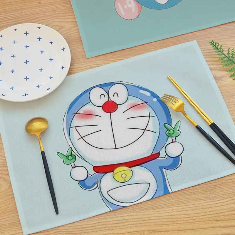 Школьные коврики Doraemon 2 шт. водонепроницаемые для стола детские столовые приборы