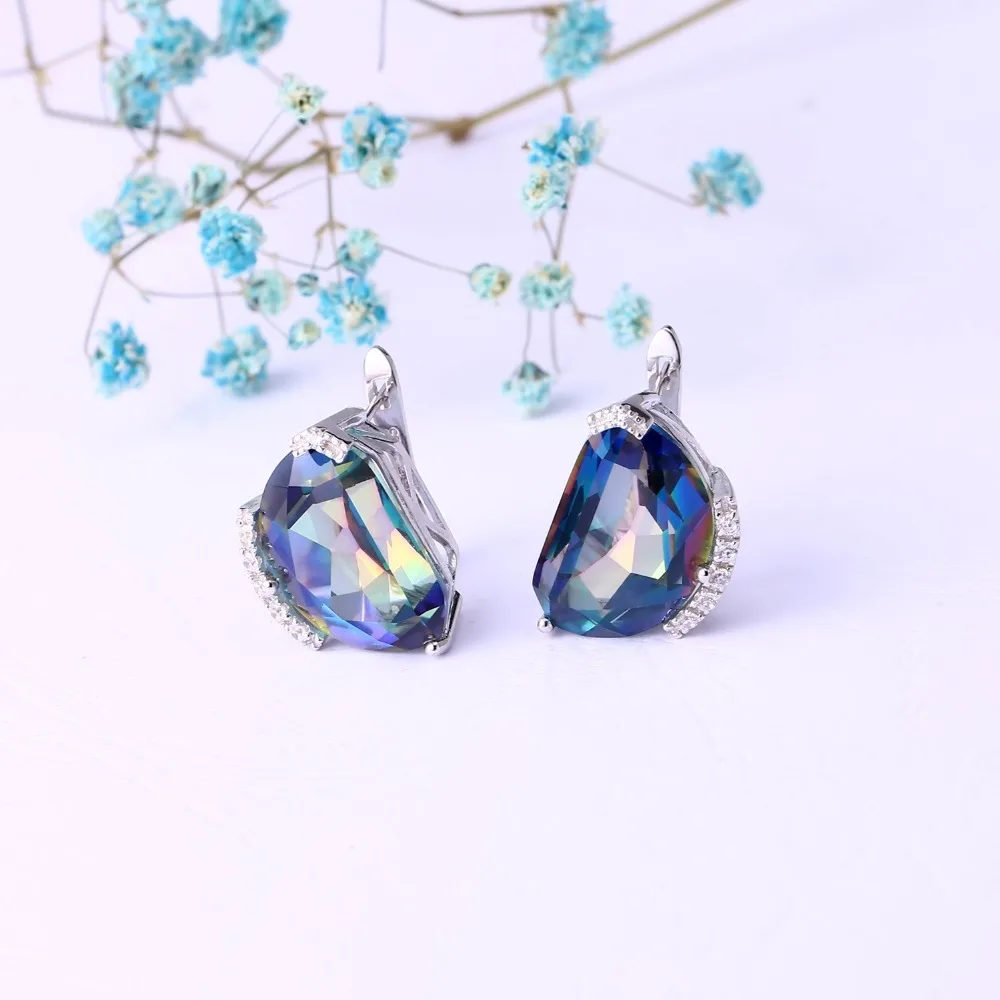 Женские серьги пусеты GEM'S BALLET геометрические из стерлингового серебра 925 пробы
