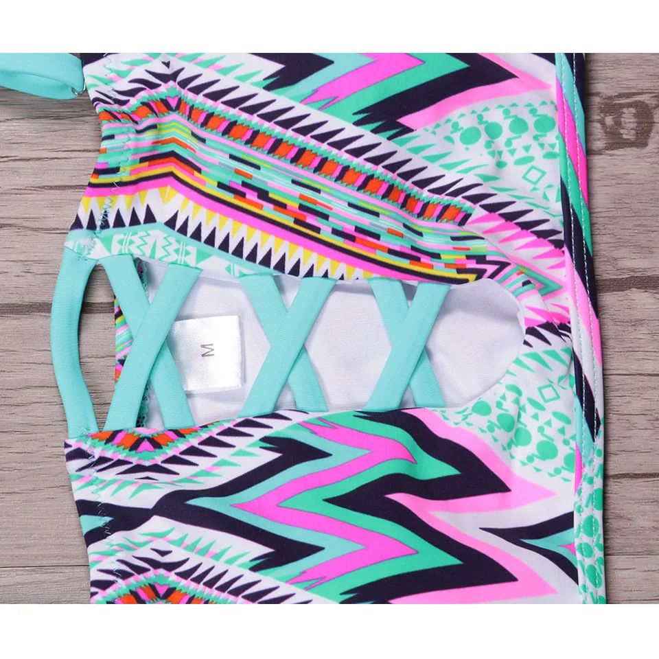 Женский купальник-бандо Raintropical Бандажное бикини с принтом на лето 2019 | Женская