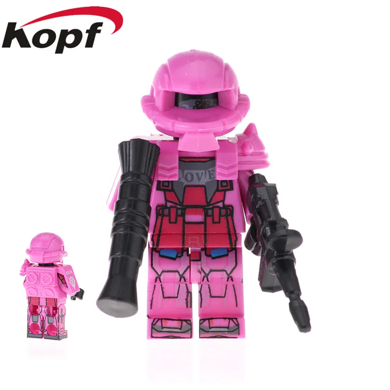 PG2016 Without Box KF542 Одиночная строительные блоки Halo Spartan Solider с реальным металлическим оружием кирпичи Экшн фигурки Обучающие Подарочные игрушки для детей - Цвет: PG2016 Without Box
