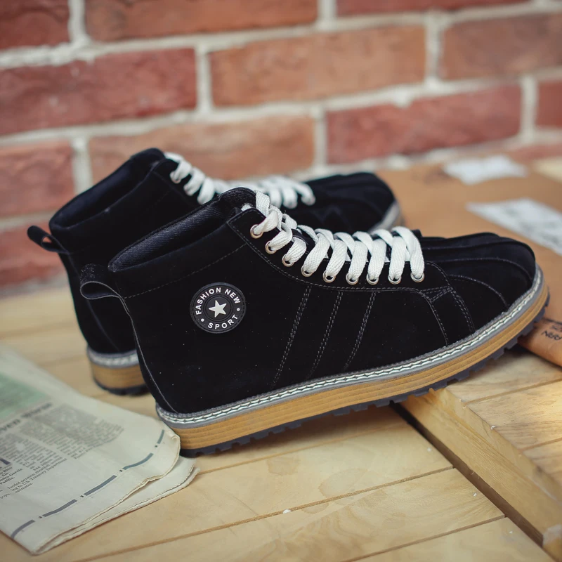 Мужские хип-хоп бархатные туфли мужские осенние ботинки рабочая обувь для