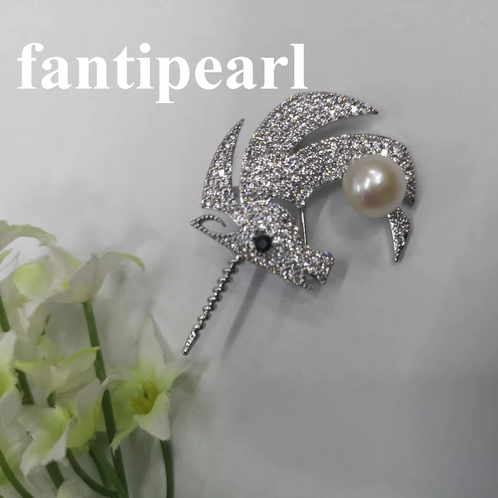 Cute pearl unicorn Brooches Rhinestone Enamel Crastal Jewelry Men Women's Corsage Clips For Suit Scarf Dress | Украшения и