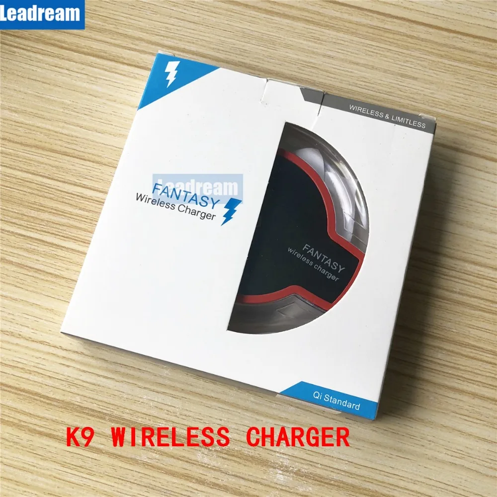 Leadream 100 шт DHL K9 Беспроводной Быстрая зарядка быстро Зарядное устройство для S9 S10 plus для iPhone X XR XS MAX