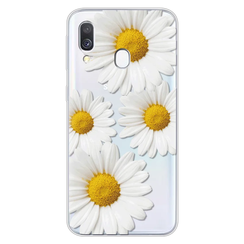 Роскошный чехол с цветами для samsung Galaxy A40 A30 A50 A70 A60 A10 чехол модный силиконовый мягкий чехол из ТПУ чехол для телефона чехол s Capa Funda