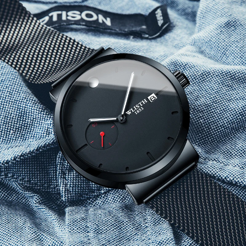 

Luxury Noble Watches Men Quartz Fashion Top Brand Male Wrist Watch Steel Mesh Men's Clock Date Relogio Masculino Reloj Hombre