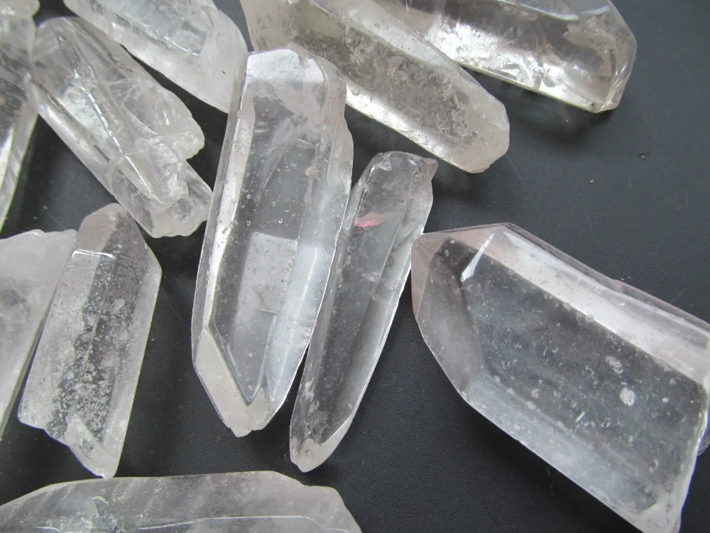 AA + прозрачный натуральный Lemurian семена кварца кристаллические точки образца 100