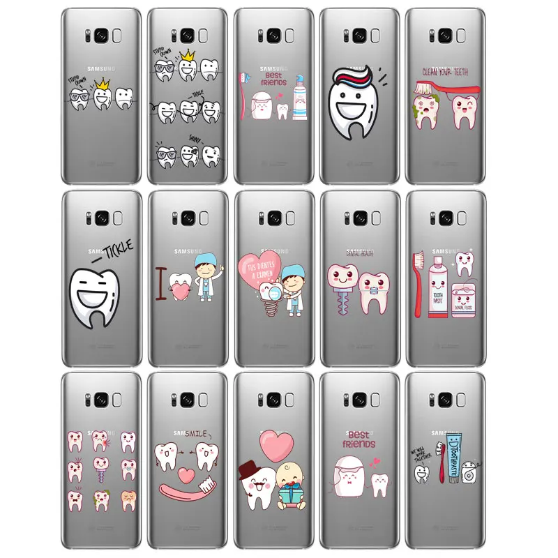 DREAMFOX L508 Cartoon Teeth Soft TPU Silicone Case Cover For Samsung Galaxy Note S 7 8 9 10 11 10E 11E Lite Edge Plus |