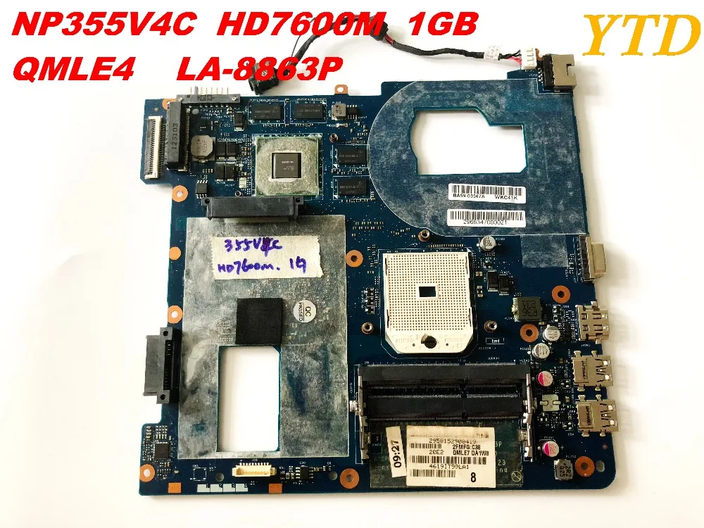 Оригинал для материнской платы Samsung NP355V4C HD7600M 1 ГБ QMLE4 LA 8863Pested хорошая бесплатная