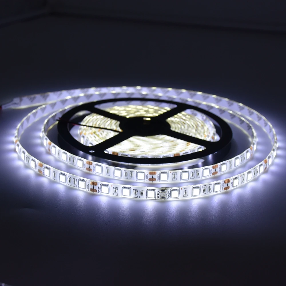 5 м 5050 Светодиодные полосы света DC12V 60led/M Led Fiexble свет лампы Водонепроницаемый RGB