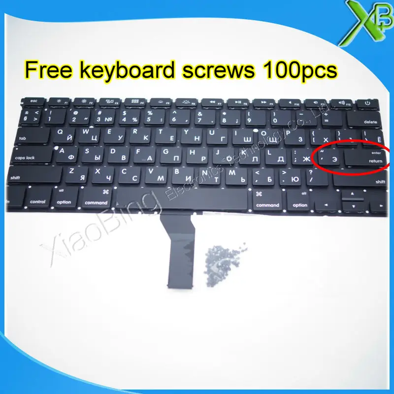 Совершенно новая русская клавиатура A1369 A1466 для MacBook Air 13 3 дюйма с винтами