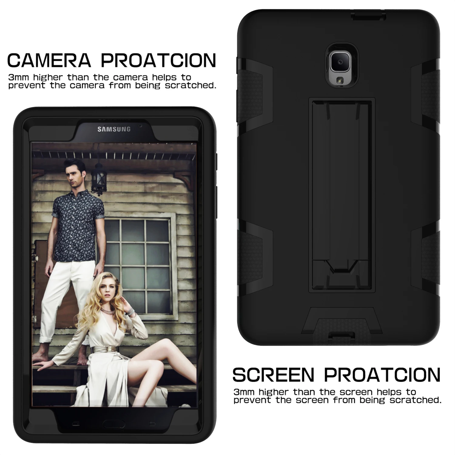 For Samsung Galaxy Tab A 8.0 T380 Case High Impact Resistant Hybrid Three Layer Heavy Duty Armor Defender Full Body Protector | Компьютеры