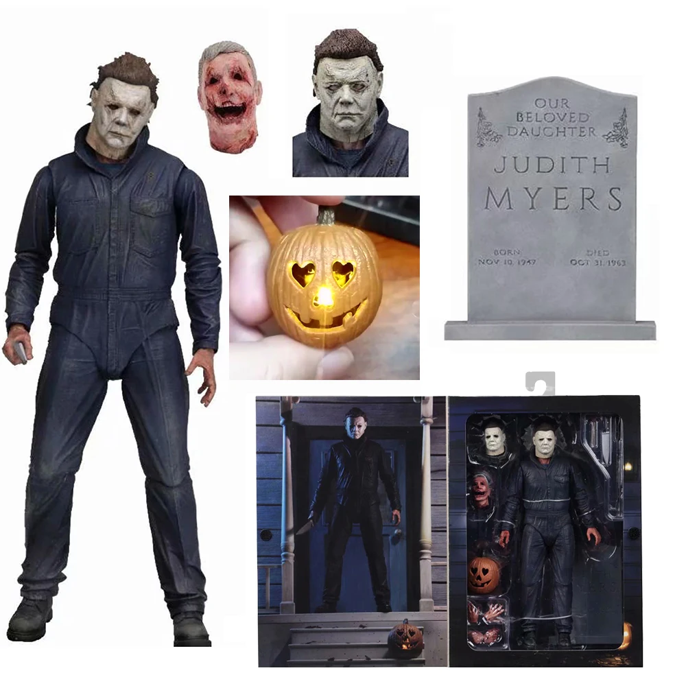 Тыква со светодиодной подсветкой Хэллоуин оригинальная NECA Ultimate Майкл Майерз