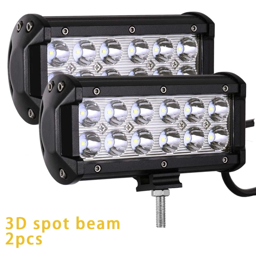 2PCS 36W Spot Светодиодный фонарь для внедорожника, 4WD, для грузовика, трактора, лодки, прицепа, 4x4, для внедорожника, квадроцикла, 12 В, 24 В, точечный прожектор, светодиодный светильник, светодиодный светильник - Цвет: 2PCS 36W Spot