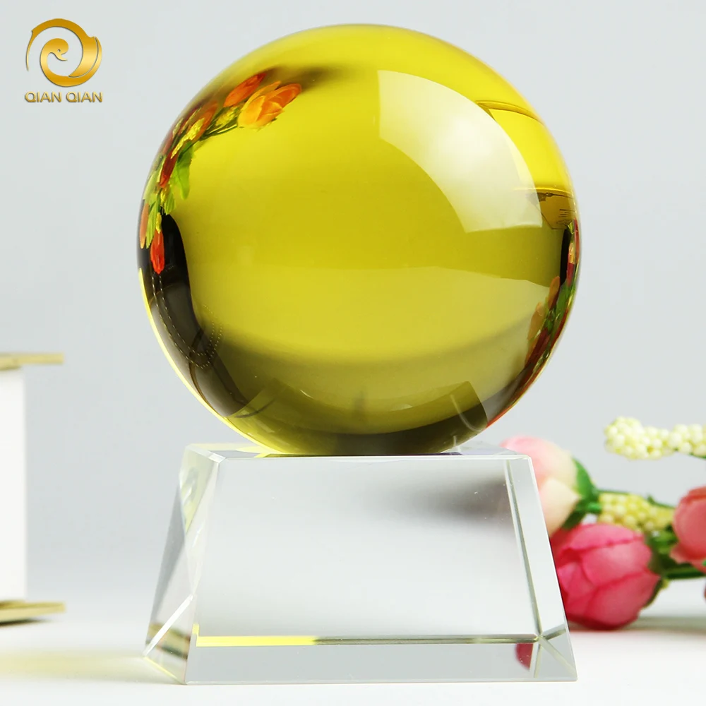 Повезло желтый хрустальные шары домашнее украшение украшения Домашнего