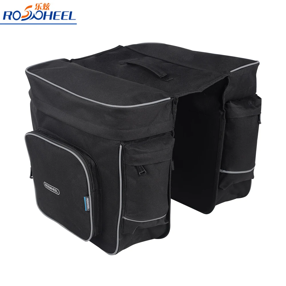 ROSWHEEL сумка для багажника Pannier велосипедная 30L Черная задняя велосипеда