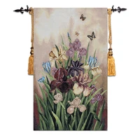 belgian wall hanging tapestry rural realistic classic nostalgic decorative murals flowers retro home fabric painting work