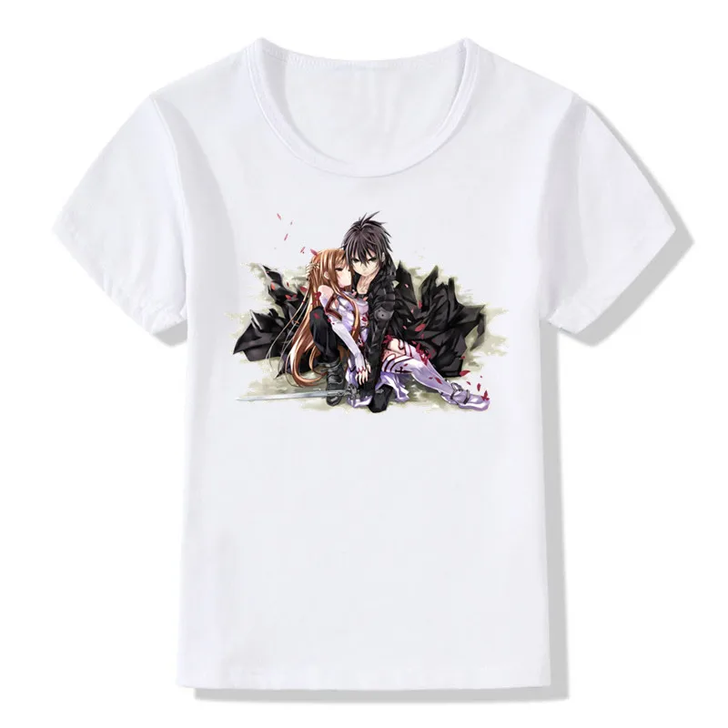 2019 Kids Sword Art Online Anime T-shirt O-Neck Short Sleeve Summer Boy&ampGirl Asuna Kirito Kirigaya Kazuto SAO Tee T Shirt ooo638 |