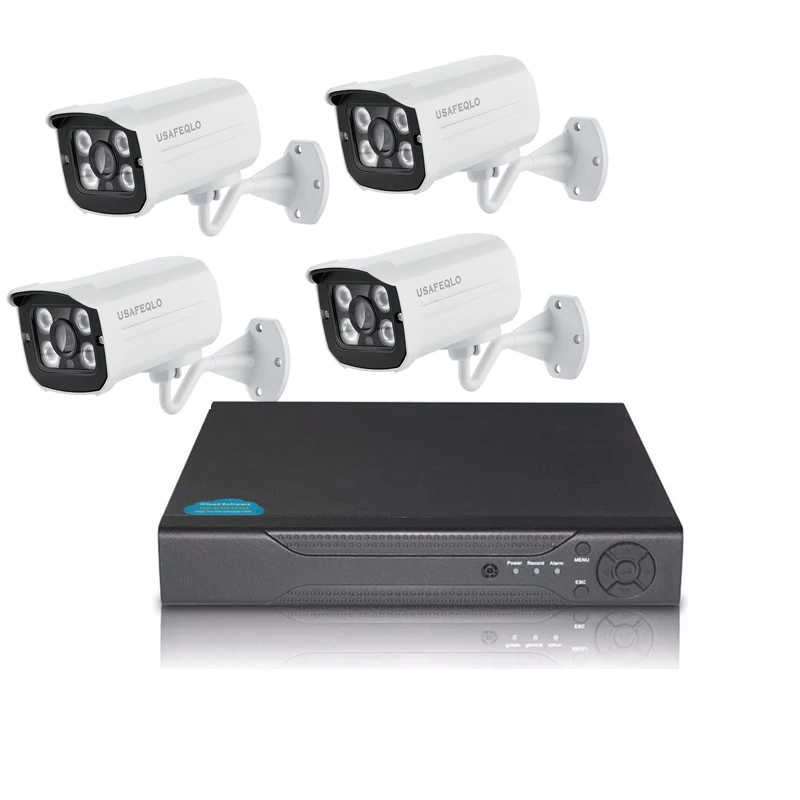 AHD аналоговая система Suveillance камеры 4 шт. 2MP 1080P IR Bullet CCTV камера ночного видения 8