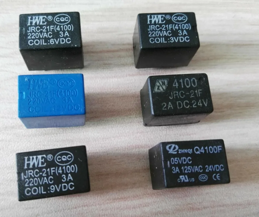 Миниатюрное реле PCB 20 шт. 6 контактное Мини постоянного тока 3 в 5 В 9 12 24 стандартный