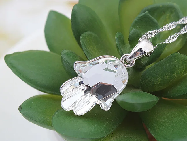 Женские ожерелья и кулоны от Swarovski Fatima Hamsa модные амулеты турецкие ювелирные