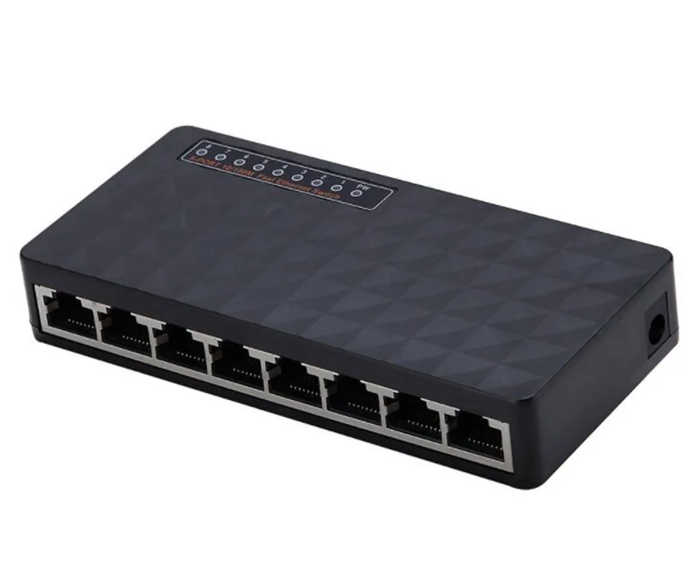 RJ45 8 портов высокопроизводительный сетевой коммутатор 10/100 Мбит/с быстрый Ethernet