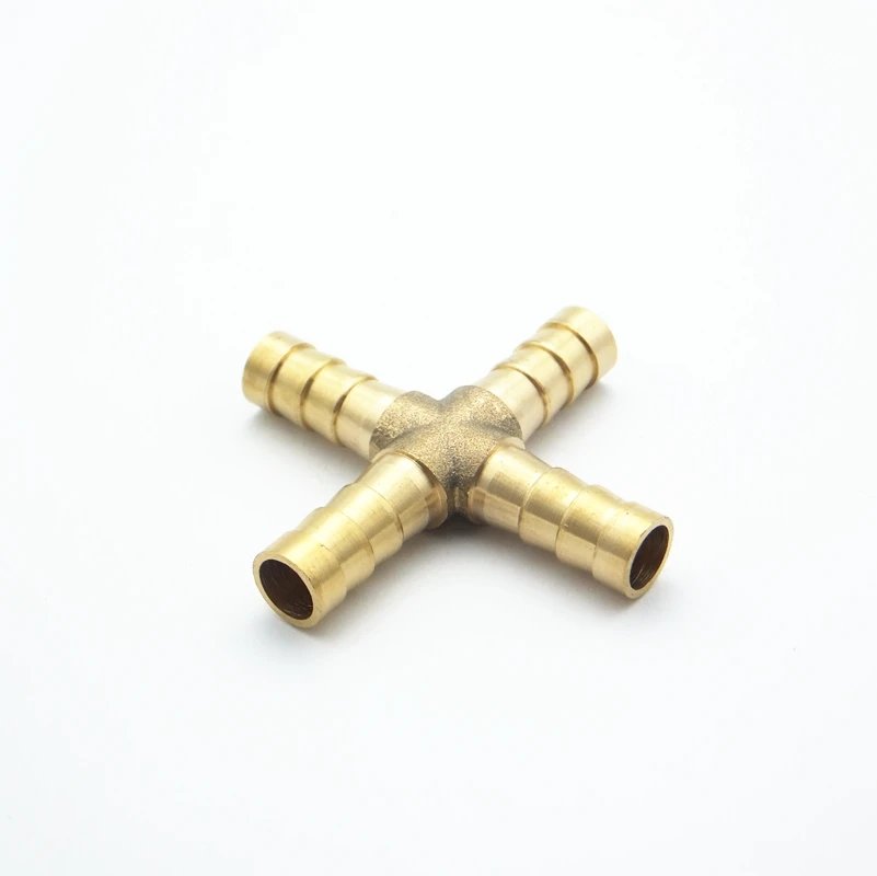 8 мм крестообразный штуцер для шланга 4 ходовой латунный фитинг с зазубринами