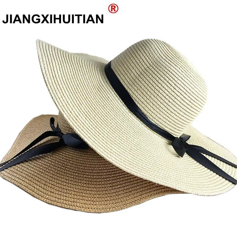 2017 summer Beautiful Adult cap Bow Straw hat Summer Sun Beach caHat Girl Women sun hats for women kentucky derby hat|sun women|sun hatstraw |