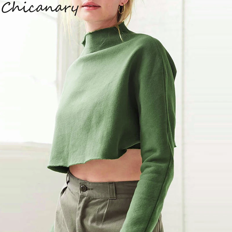 Chicanary осень 2017 г. Новое поступление Vogue Толстовки О-образным вырезом на полях Топы