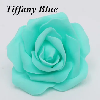 Tiffany Blue 100 голова 6-7 см Искусственный букет из цветов ПЭ Пена розы цветы ручной работы свадебные украшения для дома праздничные вечерние скрапбукинги реквизит - Цвет: Tiffany Blue