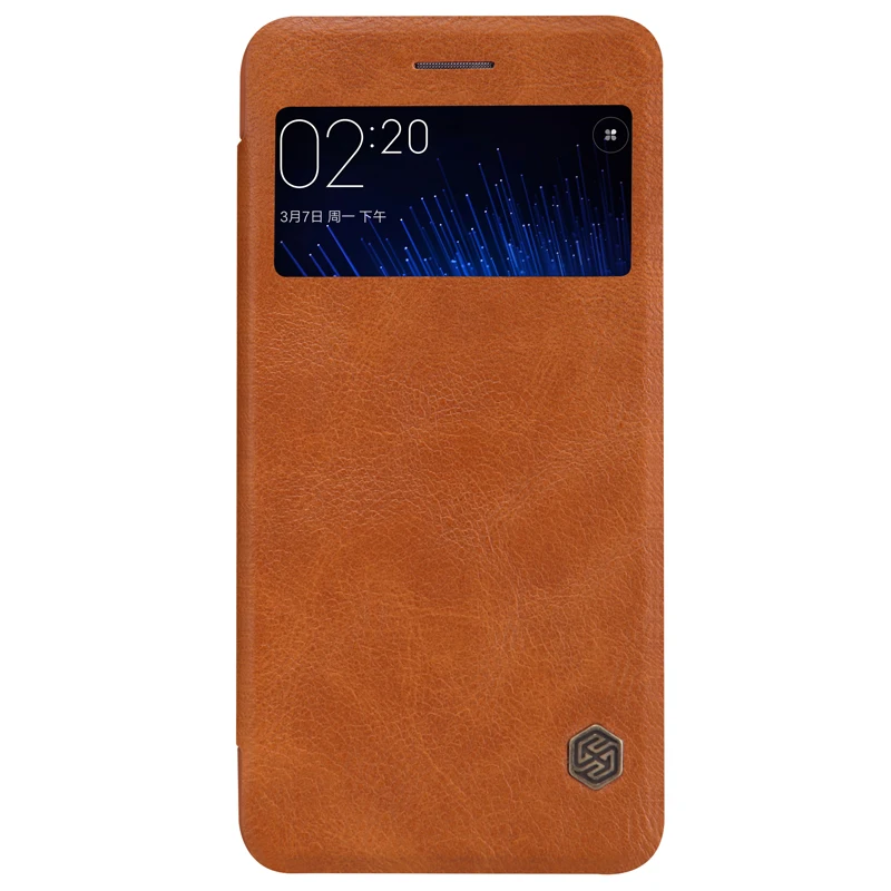 Коричневый Цвет Для Xiaomi M5 Nillkin ЦИНЬ Серии кожаный Чехол для защитная откидная