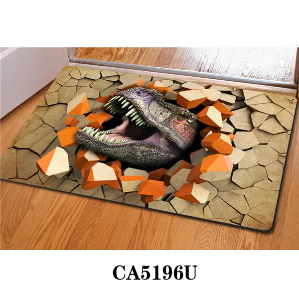 CA5196U HUGSIDEA, крутые 3D ковры с изображением динозавра для гостиной, Tapis Chambre Enfant, Нескользящие домашние ковры, коврики для кухни и спальни - Цвет: CA5196U