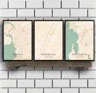 Buffalo Bunker Hill Burlington Casper Charleston Charlotte Cincinnati Cleveland Colorado Спрингс США плакат