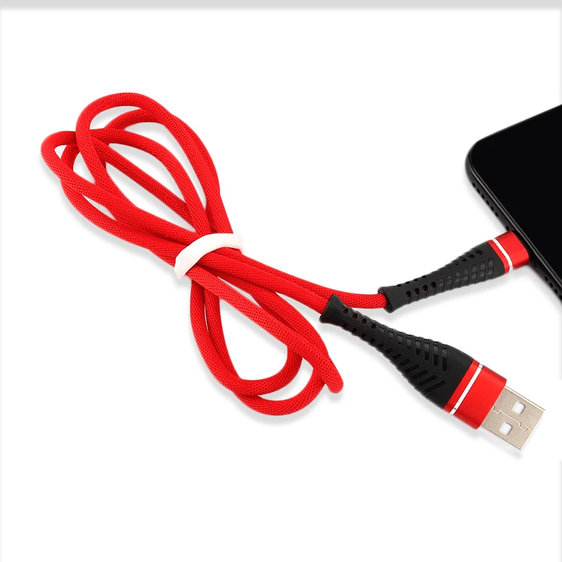 100 см нейлоновый Плетеный Ios 8Pin Быстрый зарядный usb-кабель для IPhone X XR XS Max 8 7 6S 5 5S SE 5C IPad Air Data Sync charger Kabel - Цвет: Красный