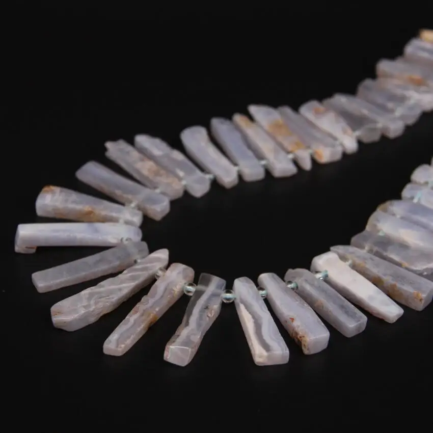 Бусины Из Натурального фиолетового халцедона с отверстиями 15 5 дюйма | Украшения