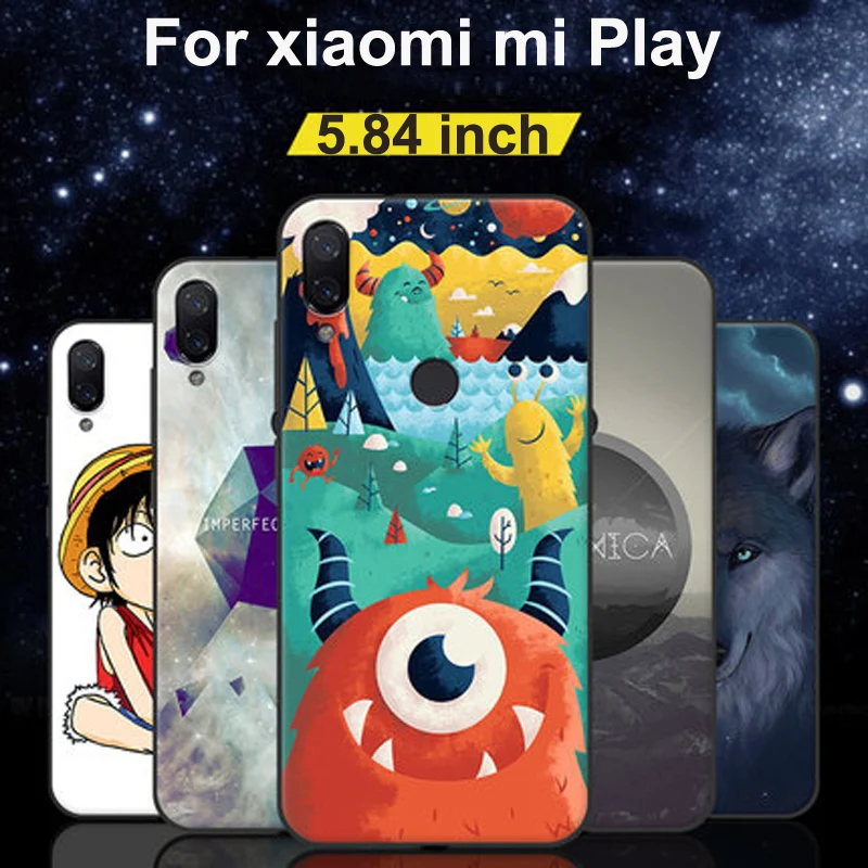 Чехол для xiaomi mi Play M1901F9E мягкие силиконовые чехлы из ТПУ с мультяшным рисунком