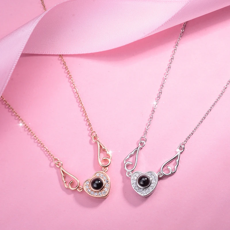 Angel Caller 2019 Temperament Authentic 925 Sterling Silver Ange Wing Protect You Forever Pendant Charm Necklaces Women Gifts | Украшения и