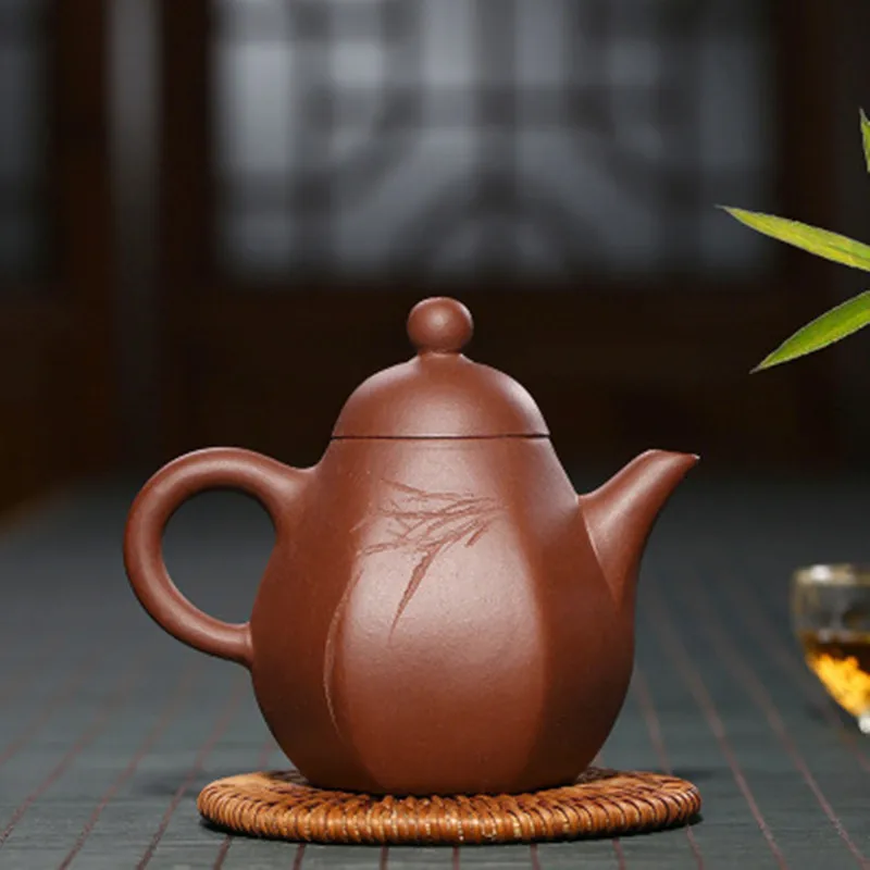 Оригинальный чайник из глины Yixing Zisha ручной работы 170 мл Liufang Hu Новое поступление
