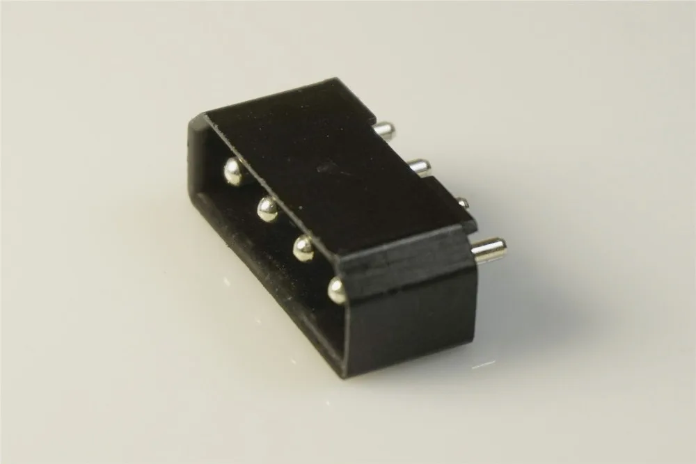 10 шт. 5,08 мм 4 Pin D форма вафли мужской контактный вертикальный PCB 8981 IDE 4 Pin D ATX/EPS разъем питания Черный твердый терминал