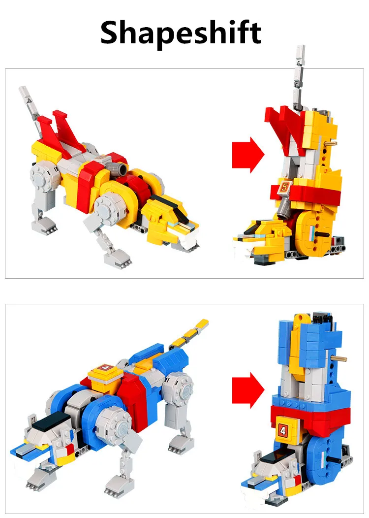 21311 Voltron робот король креативная модель строительные блоки кирпичи Дети DIY подарки игрушки Sembo 1130